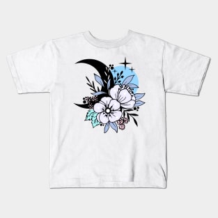 Moon Flowers Kids T-Shirt